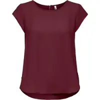 ONLY Onlvic S/S Solid Top Noos Wvn - Burgundy - 34