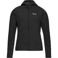 Jack Wolfskin Women's Litestride Hooded Full Zip Black L