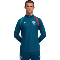 Puma Portugali Harjoituspaita 1/4 Vetoketju World Cup 2026 - Valtameren Trooppi/silver Mist - , koko Small