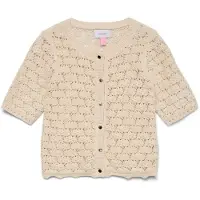 Vero moda Vmkora 2/4 O-Neck Button Cardigan Girl - Beige - 146/152
