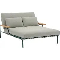 Muuto Loungebed Settle käsinojilla Dark Green