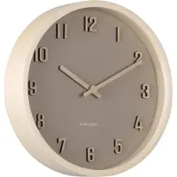 Karlsson Wall Clock Nervadura Small Soft Brown W. Light Wood - Ø 22 CM