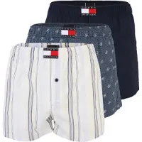 Tommy Hilfiger 3P Woven Boxer Print - Navy - S