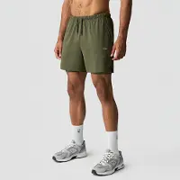 ICANIWILL Stride 2-in-1 Shorts Dark Khaki Green