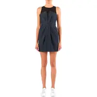 Armani Exchange for woman. XW001977AF21337MB001 Flared chambray dress with navy belt (XXS), Blue, Casual, Cotton, Long sleeve