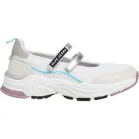 Pepe Jeans for woman/girl. PGS600006 Mave Ballet Slippers white (34), Fabric, Flat, Velcro, Casual, children's fashion