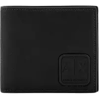 Armani Exchange for man. XM000167AF22653MC105 Relief wallet black (OSFA), Casual, Polyester