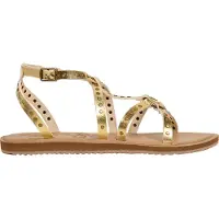 Pepe Jeans for woman. PLS700017 Gold Rio Studs Sandals (40), Flat, Buckle, Casual