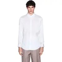Armani Exchange for man. XM001817AF13235F0148 Regular fit shirt in white viscose twill (L), Casual, Classic, Long sleeve