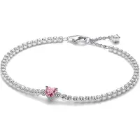 Pandora Timeless vaaleanpunainen sydän tennisrannekoru 590041C03-16