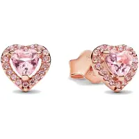 Pandora Timeless punakullatut pinkit sydänkorvakorut 288427C02