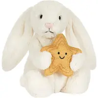 Jellycat Pehmolelu - 31 x 12 cm - Cream Bunny Kanssa Star - - OneSize - Pehmolelut