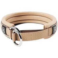 BullyBillows koiran puolikiristävä panta pehmustettu 3 cm, beige