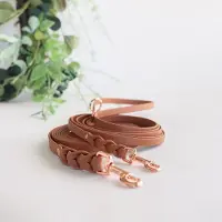 Tyylivoitto Braid hihna, konjakki/ruusukulta