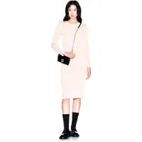 Armani Exchange for woman. XW001834AF18852U6149 Beige Fitted Dress (XL), Casual, Polyester, Long sleeve