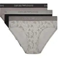 Emporio Armani for man. EM000256_AF20671 Set of 3 briefs Day grey, black (M), Homewear, Cotton