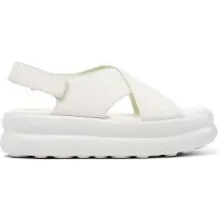 Camper for woman. K201931-002 Pelotas Flota Up leather sandals white (39), 1 to 3 cm, Velcro, Casual