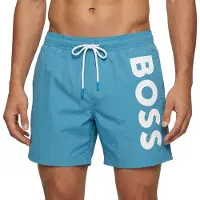 BOSS for man. 50514502 Turquoise quick-drying swimsuit (XXL), Beachwear, Polyester