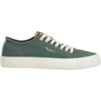 Pepe Jeans for man. PMS300016 Trainers Taylor Match green (42), Leather, Flat, Laces, Casual