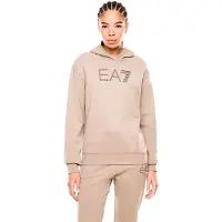 EA7 for woman. 7W000537_AF15831 Logo Series beige sweatshirt (XXS), Casual, Cotton, Short sleeve
