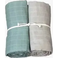 Mini Dreams Musliiniviltti 2-pack, Vihreä/Hiekka