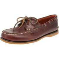 Timberland for man. TB0250772141 Classic brown leather boat shoes (45 W), Flat, None, Casual