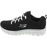 SKECHERS Matalavartiset tennarit 'Graceful Get Connected' musta / valkoinen