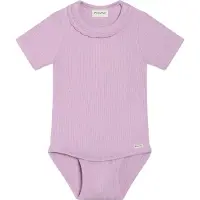 Minymo Body l/h - Joustinneule - Puuvilla/Modal - Violet Viiva M - - 1 v (80) - Bodyt L/H