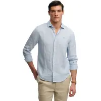 Superdry Riviera Linen Pitkähihainen Kauluspaita