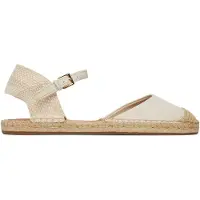 Ralph Lauren Robby Canvas Espadrille Flat - Cream - 38