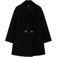 Armani Exchange for woman. XW001810AF18997UC001 Black Cab Coat (S), Casual, Wool, Classic