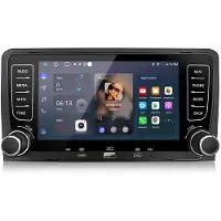 Junsun autoradio audi a3 s3 8p 2003-2013 gps-navigointi wifi bluetooth fm ohjauspyörän säätötoiminto