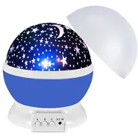 Hobby Hall Pyörivä LED-yövaloprojektori sininen