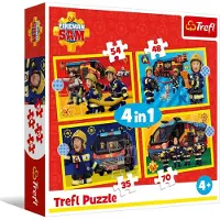 Trefl FIREMAN SAM Palapelisetti 4 in 1 Palomies Sami
