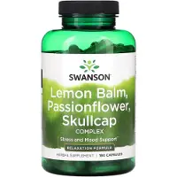 Swanson Health Sitruunamelissa, passionkukka, ukonhattu-kompleksi - 180 kapselia