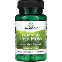 Swanson Health Täydellisesti spektrinen irlantilainen sammal, 400 mg - 60 kapselia