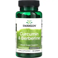Swanson Health , Kurkumin & Berberiini mustan piparin kanssa, 60 kapselia