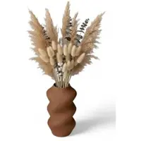 Simiu SCRUNCHED - Vase - 21cm - Mocha