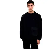 EA7 for man. 7M001585_AF12660 Athletic Mix sweatshirt black (XXL), Casual, Sport, Cotton