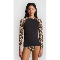 Billabong Tropic Surf Print Pitkähihainen Lycra black pebble Koko XS