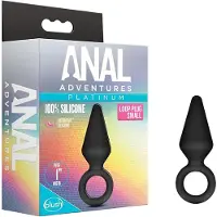 Anal Adventures Platinum S - anustappi (musta) - pieni