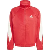 Adidas Urheilullinen collegetakki 'Stadium' verenpunainen / valkoinen