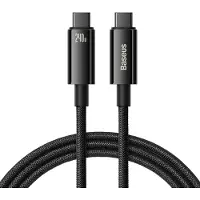 Baseus Tungsten Gold USB-C / USB-C kaapeli - 2m, 240W - Musta