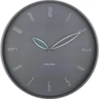 Karlsson seinäkello Petals dark grey KA6012GY