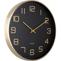 Karlsson Wall Clock Elegance Glow Jungle Green - Gold - Ø 40 CM