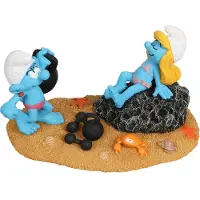 Diverse Smurfette And Hefty On The Beach Kuvio