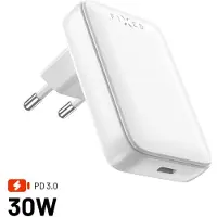 FIXED slim gan 90 super fast 1x usb-c charger 30w white
