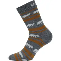Gridarmor Striped Bear Merino Socks Grey/Beige/White Arkisukat Navy Blue/Beige/White 40-43