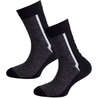 Ulvang Juniors' Ultra 2-pack Charcoal Melange/Black Hiihto- ja laskettelusukat 28-30