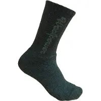 Woolpower Kids' Socks Logo 400 Forest Green Retkeilysukat 28-31